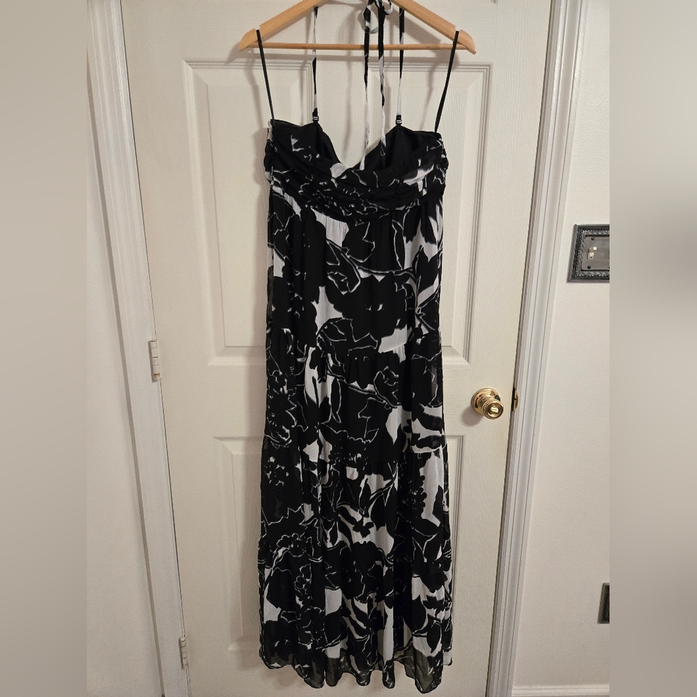 The Limited Black and White Maxi Dress Size 8